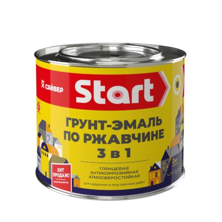 Грунт-эмаль 3 в 1по ржав. белая (24 час) (Старт) глянц.