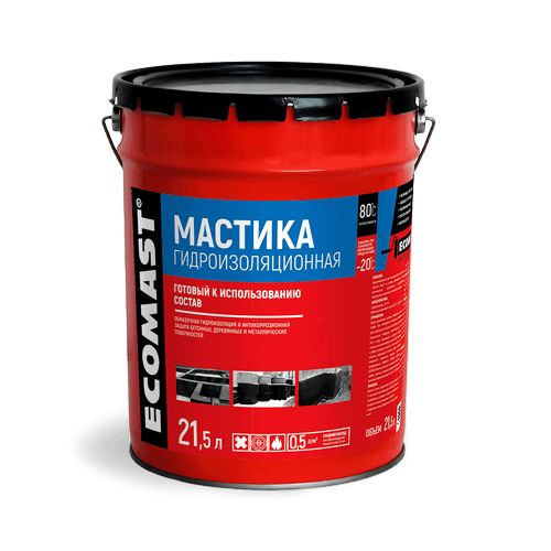 Мастика гидроизоляционная 5 л ECOMAST